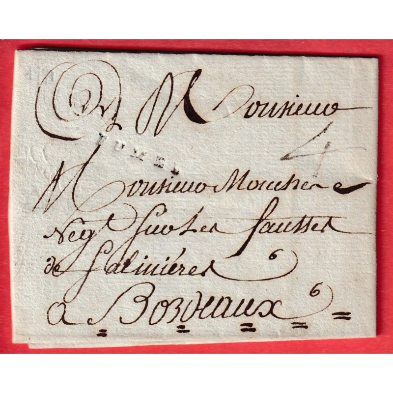 MARQUE FUMEL LOT ET GARONNE LN°1 INDICE 14 1791 POUR BORDEAUX