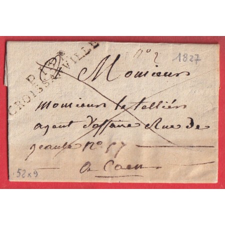 MARQUE P13P CROISSANVILLE CALVADOS 1827 POUR CAEN INDICE 18
