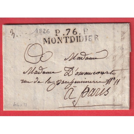 MARQUE P76P MONTDIDIER SOMME 1826 46X11 POUR PARIS INDICE 11