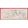 CAD TYPE 22 LEGUEVIN HAUTE GARONNE TAXE MANUSCRIT 30 BOITE RURALE ROUGE B POUR NERAC LOT ET GARONNE