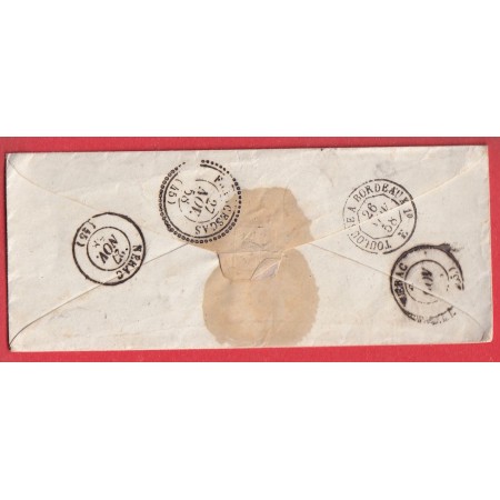 CAD TYPE 22 LEGUEVIN HAUTE GARONNE TAXE MANUSCRIT 30 BOITE RURALE ROUGE B POUR NERAC LOT ET GARONNE