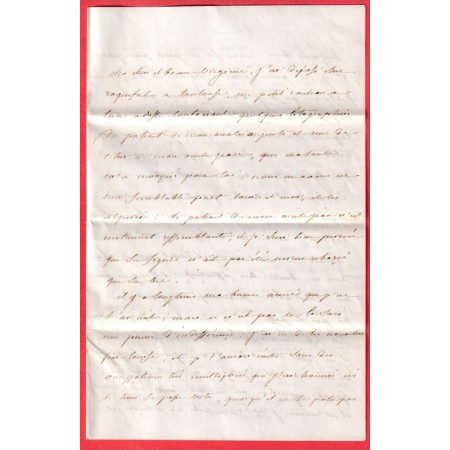 CAD TYPE 15 RIEUX HAUTE GARONNE BOITE RURALE EN ROUGE B LAVELANET DE COMMINGES 1851 CURSIVE 30 ST FELIX RARE AU DOS