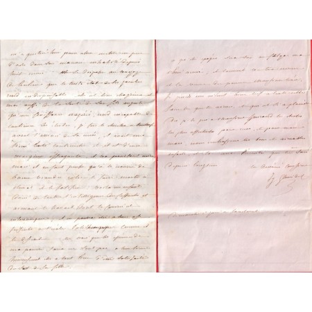 CAD TYPE 15 RIEUX HAUTE GARONNE BOITE RURALE EN ROUGE B LAVELANET DE COMMINGES 1851 CURSIVE 30 ST FELIX RARE AU DOS