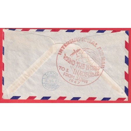 1ER VOLS FIRST FLIGHT ETATS UNIS USA NEW YORK TOKYO JAPON JAPAN 1947