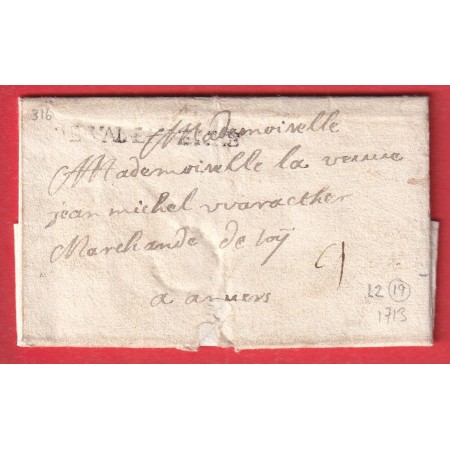 MARQUE VALENCIENNES NORD LN°2 INDICE 19 POUR ANVERS BELGIQUE