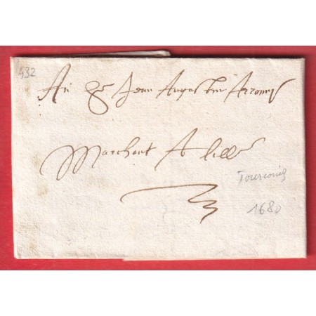 LETTRE DE TOURCOING NORD 1680 POUR LILLE