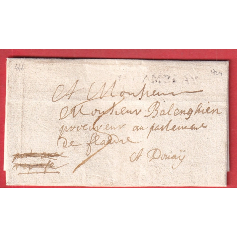 MARQUE DE CAMBRAY CAMBRAI NORD 1724 LN°2 INDICE 15 POUR DOUAY