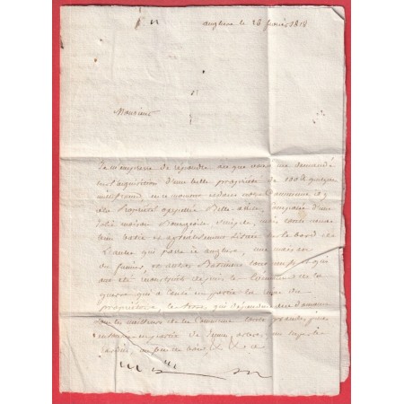 MARQUE 9 PONT LE ROI AUBE 1818 POUR PARIS PONT SUR SEINE INDICE14