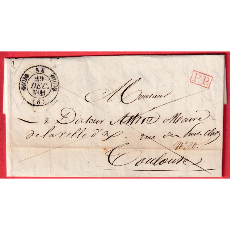 CAD TYPE 11 AX ARIEGE + PP ROUGE 1841 TOULOUSE HAUTE GARONNE INDICE 14