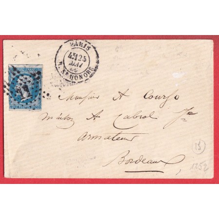 N°14 RARE ETOILE CHIFFREE 11 R ST HONORE POUR BORDEAUX