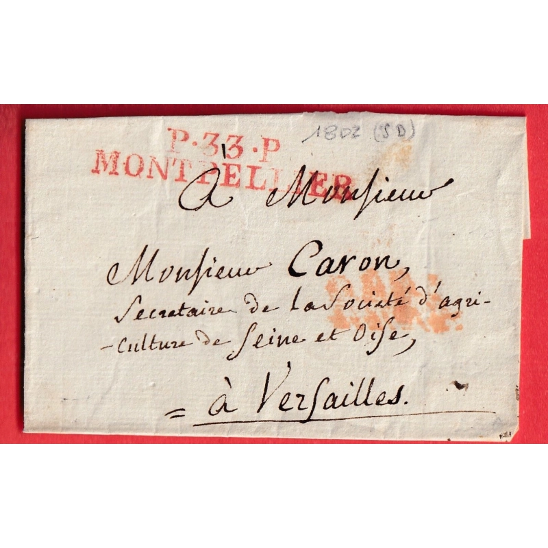 MARQUE P33P MONTPELLIER EN ROUGE 57X10 POUR VERSAILLES INDICE 10