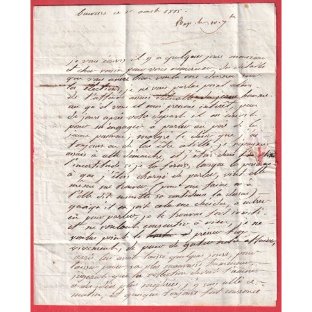 DEBOURSE DEB 37 GRENOBLE ISERE 1815 DEPART 37 BOURGOIN INDICE 15