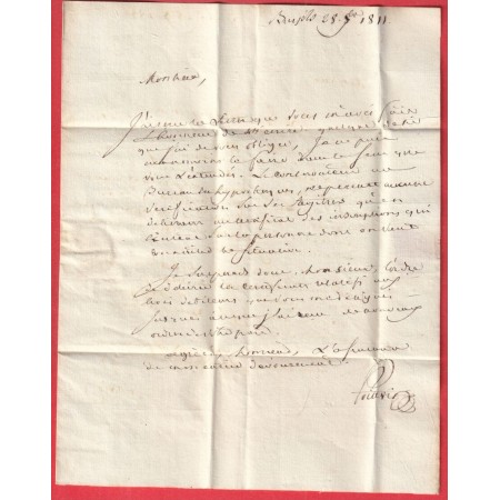 MARQUE 78 BARJOLS VAR EN ROUGE 33X11 INDICE 11 POUR MARSEILLE 1811