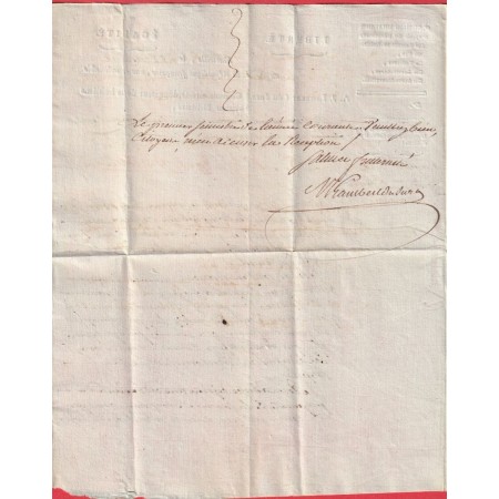 MARSEILLE FRANCHISE  ORD DE LE 8EME Dion MILITAIRE 1800 POUR AVIGNON VAUCLUSE