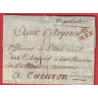 DEBOURSE DE MARSEILLE BOUCHES DU RHONE 1793 MARQUE 12 AIX EN ROUGE POUR CUCURON 1793 INDICE 14