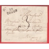MARQUE 12 ORGON BOUCHES DU RHONE 25X11 1825 INDICE 12 POUR AVIGNON VAUCLUSE