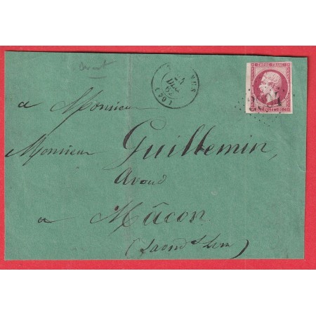 N°17B BDF GC 3994 TOURNUS SAONE ET LOIRE POUR MACON DEVANT DE LETTRE FRONT COVER