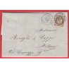 N°56 CAD TYPE 17 LYON LES TERREAUX MILAN ITALIE ITALIA 1876