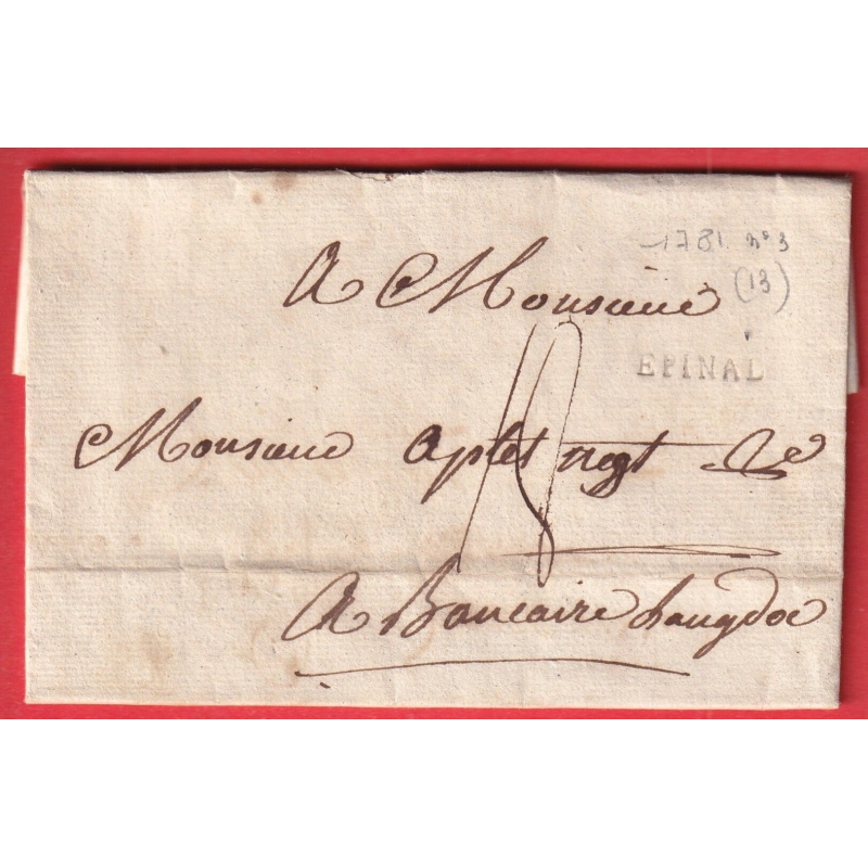 MARQUE EPINAL VOSGES 1781 LN°3 INDICE 13 BEAUCAIRE GARD