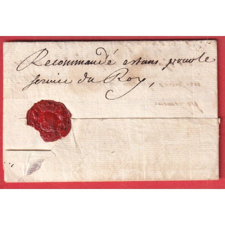 MARQUE MANUSCRIT DE CLERMONT FERRAND PUY DE DOME 1718 INDICE 20 LN°15A POUR GRENOBLE ISERE MILITAIRE AFFAIRE DU ROI