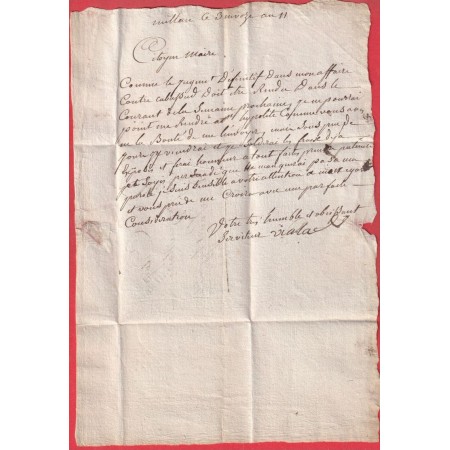 MARQUE P11P MILHAUD MILLAU AVEYRON 1802 POUR ST HYPOLITE GARD INDICE 12