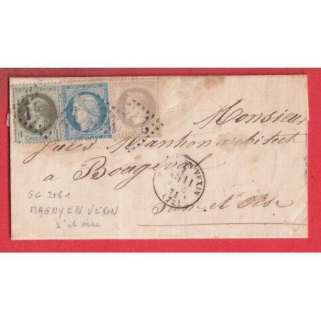 N°37 25 27 GC 2161 MAGNY EN VEXIN OISE 11 SEPTEMBRE 1871 BOUGIVAL SEINE ET OISE