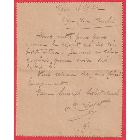 ENTIER CARTE LETTRE 10C SEMEUSE PARIS 56 BD DE REUILLY LEVEE EXCEPTIONNELLE BUREAU RARE POUR VICHY ALLIER