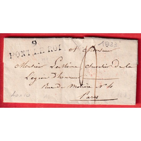 MARQUE 9 PONT LE ROI AUBE 1823 POUR PARIS INDICE 14