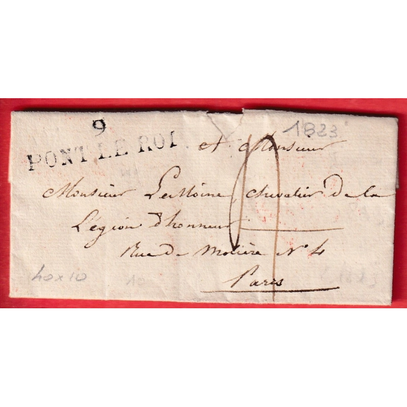 MARQUE 9 PONT LE ROI AUBE 1823 POUR PARIS INDICE 14