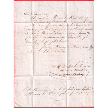 MARQUE PORT PAYE PARIS + 60 PP E EN ROUGE 1820 AMBERT PUY DE DOME