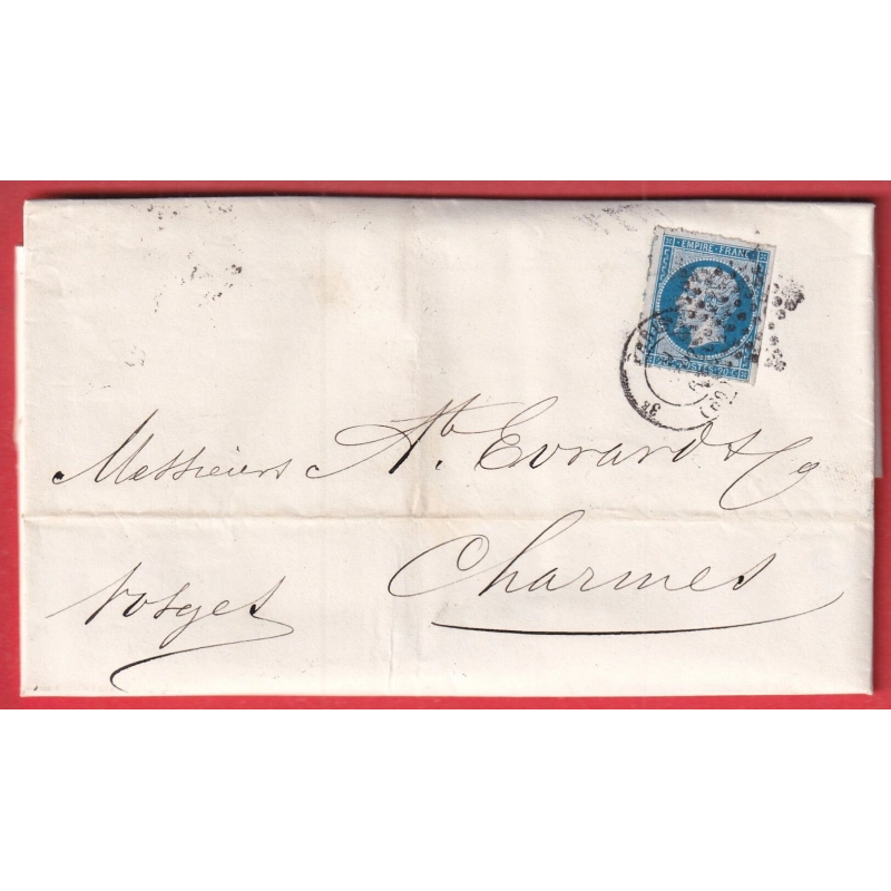 N°14 PERCE EN LIGNE PARIS ETOILE  CHARMES VOSGES 1862