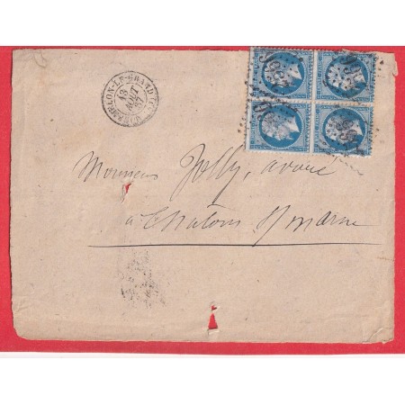 N°22 BLOC DE 4 GC 2566 MOURMELON LE GRAND MARNE DEVANT DE LETTRE CHALONS SUR MARNE