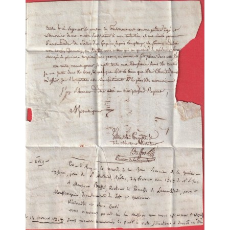 MARQUE P45P MONTFLANQUIN 47X7mm 1818 ANGOULEME CHARENTE INDICE 16