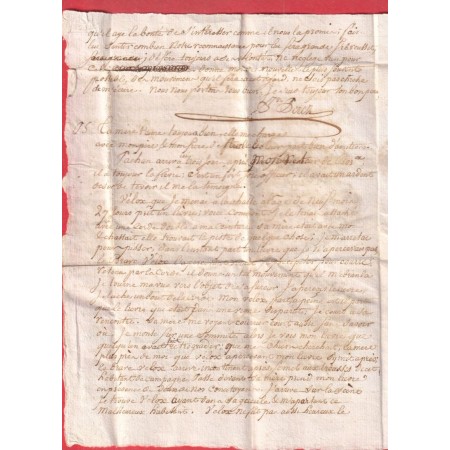 MARQUE PORT PAYE EN ROUGE + 45 NERAC 1808 POUR BORDEAUX GIRONDE INDICE 18