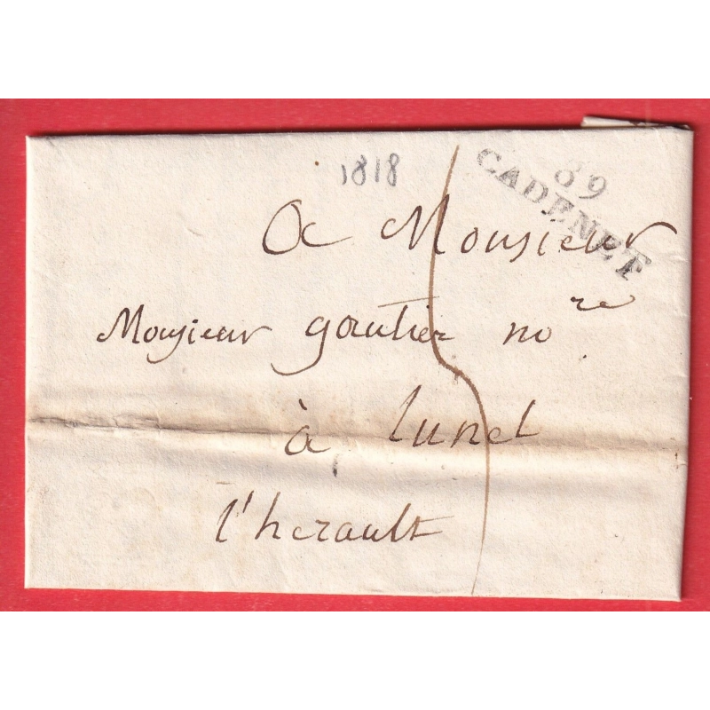 MARQUE 89 CADENET VAUCLUSE 1818 LUNEL HERAULT 1818 INDICE 10