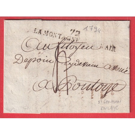 MARQUE REVOLUTIONNAIRE 72 LA MONTAGNE DU BON AIR ST GERMAIN EN LAYE SEINE ET OISE 1794 PONTOISE INDICE 19
