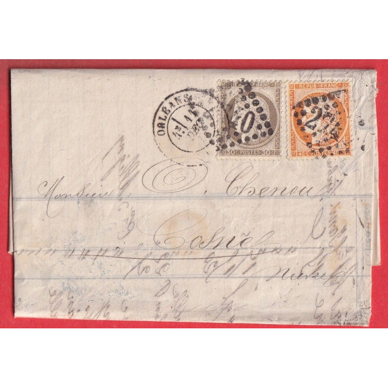 N°38 57 GC 2740 ORLEANS LOIRET POUR COSNE NIEVRE