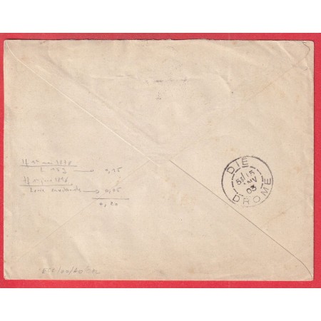 N°111 124 PARIS E1 LEVEE EXCEPTIONNELLE R DE POISSY POUR DIE DROME