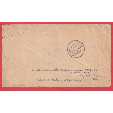 N°111 124 PARIS E2 LEVEE EXCEPTIONNELLE R D'ENGHIENS 1901 POUR LYON