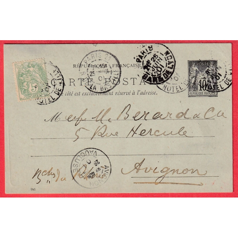 MIXTE SAGE BLANC ENTIER 15C PARIS 21 LEVEE EXCEPTIONNELLE HOTEL DE VILLE 1901 AVIGNON VAUCLUSE