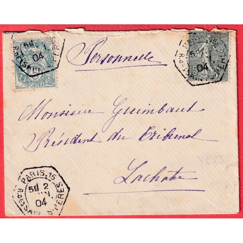 N°130 111 PARIS 15 RUE DE SAINT PERES 5E LEVEE EXCEPTIONNELLE LA CHATRE INDRE 1904