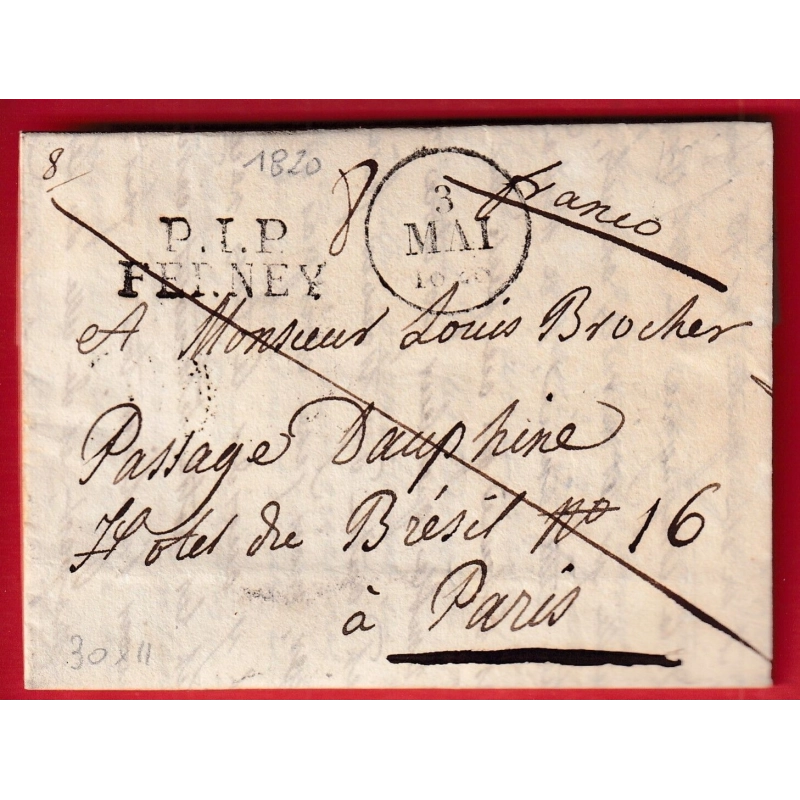 MARQUE P1P FERNEY AIN 1828 ACHEMINEE DE CAROUGE GENEVE SUISSE POUR PARIS