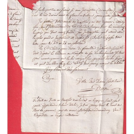 MARQUE 2 CHAVIGNON AISNE AN6 1799 53 X 11 INDICE 14 POUR PARIS