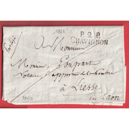 MARQUE P2P CHAVIGNON AISNE POUR LIESSE 1823 INDICE 15