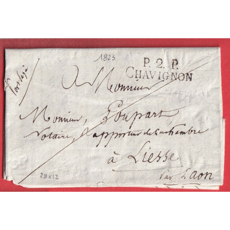 MARQUE P2P CHAVIGNON AISNE POUR LIESSE 1823 INDICE 15