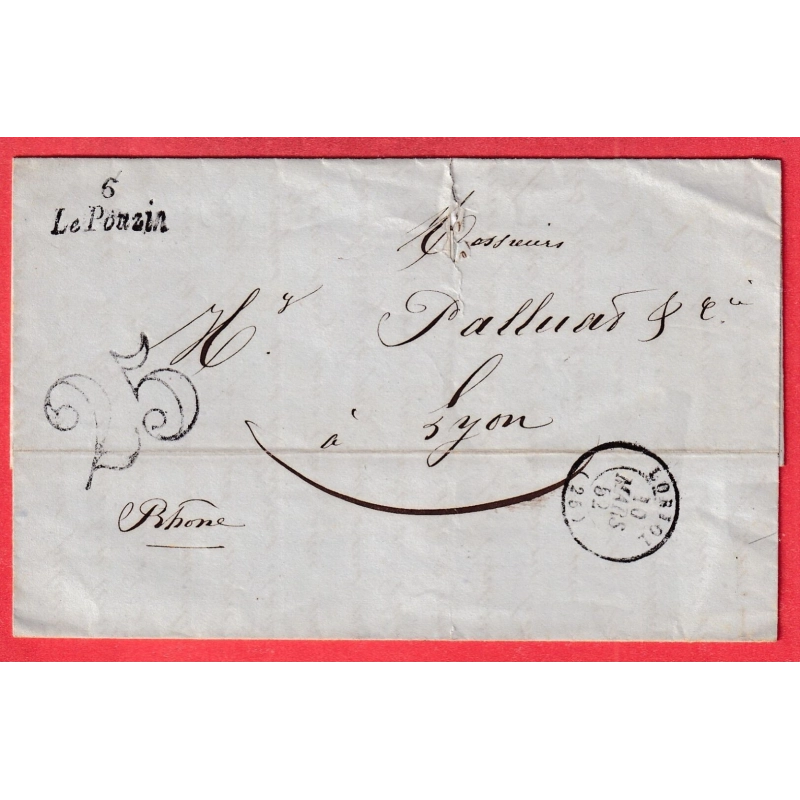 CURSIVE 6 LE POUZIN ARDECHE 20mm CAD TYPE 15 LORIOL DROME POUR LYON INDICE 9