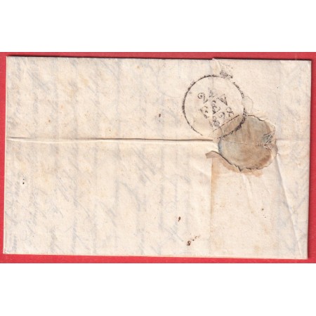 MARQUE ESSAI FEVRIER 1828 MARSEILLE BOUCHES DU RHONE POUR MONTPELLIER LE 24 FEVRIER DERNIER JOUR INDICE 18