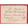 LETTRE EN FRANCHISE DIJON COTE D'OR 1764 MENTION FRANCO SUR TEXTE IMPRIME POUR CUISERY SAONE ET LOIRE