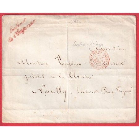 FRANCHISE CABINET DE L'EMPEREUR 1861 POUR NEUILLY SUR SEINE