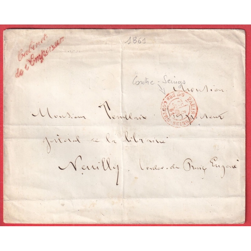 FRANCHISE CABINET DE L'EMPEREUR 1861 POUR NEUILLY SUR SEINE